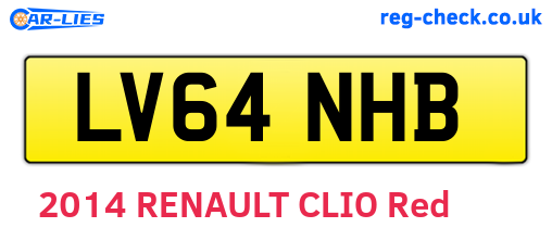 LV64NHB are the vehicle registration plates.