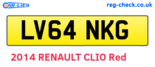 LV64NKG are the vehicle registration plates.