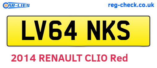 LV64NKS are the vehicle registration plates.