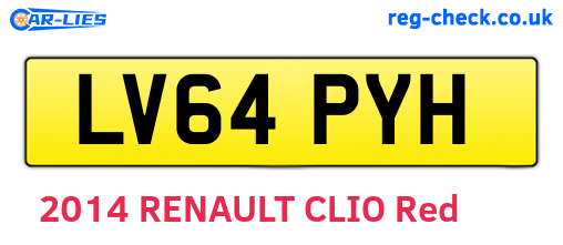 LV64PYH are the vehicle registration plates.