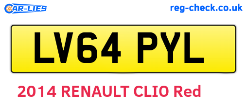 LV64PYL are the vehicle registration plates.