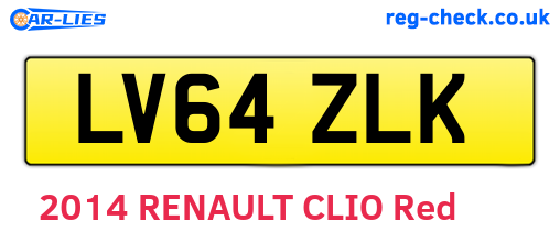 LV64ZLK are the vehicle registration plates.