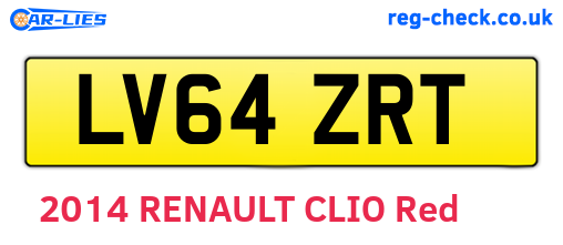 LV64ZRT are the vehicle registration plates.