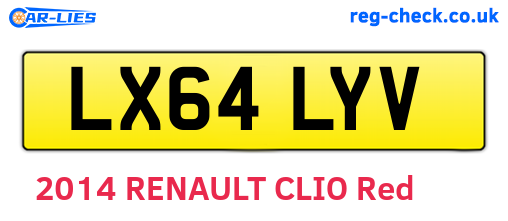 LX64LYV are the vehicle registration plates.