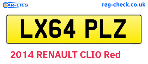 LX64PLZ are the vehicle registration plates.