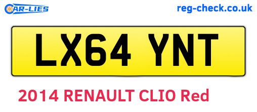 LX64YNT are the vehicle registration plates.
