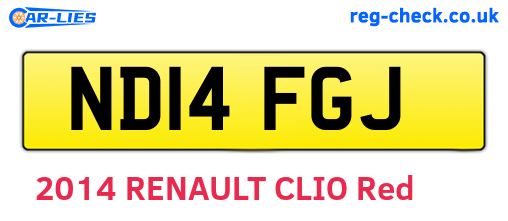 ND14FGJ are the vehicle registration plates.
