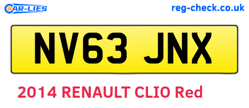 NV63JNX are the vehicle registration plates.