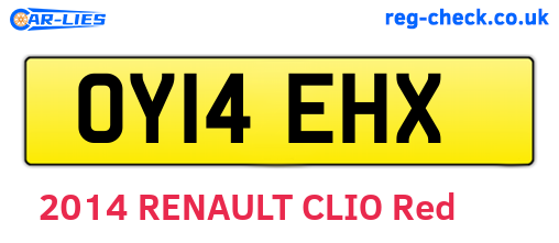 OY14EHX are the vehicle registration plates.