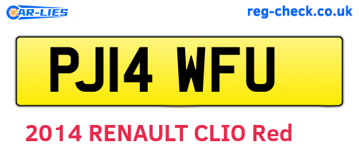 PJ14WFU are the vehicle registration plates.
