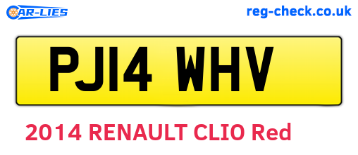 PJ14WHV are the vehicle registration plates.