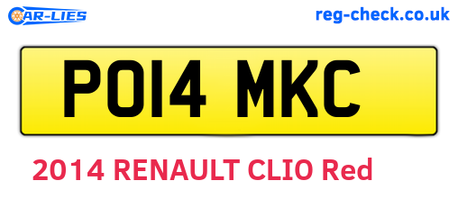PO14MKC are the vehicle registration plates.