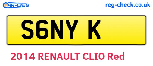 S6NYK are the vehicle registration plates.