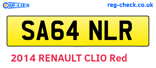 SA64NLR are the vehicle registration plates.