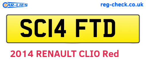 SC14FTD are the vehicle registration plates.