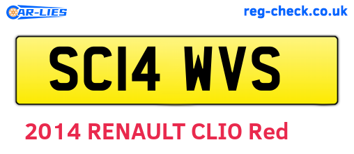 SC14WVS are the vehicle registration plates.