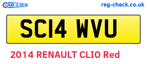 SC14WVU are the vehicle registration plates.