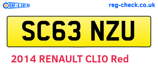 SC63NZU are the vehicle registration plates.