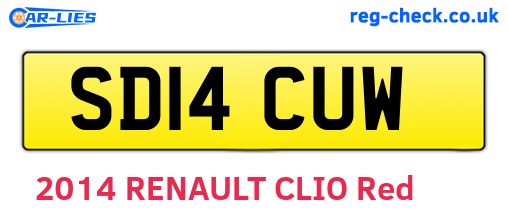 SD14CUW are the vehicle registration plates.