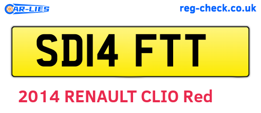 SD14FTT are the vehicle registration plates.