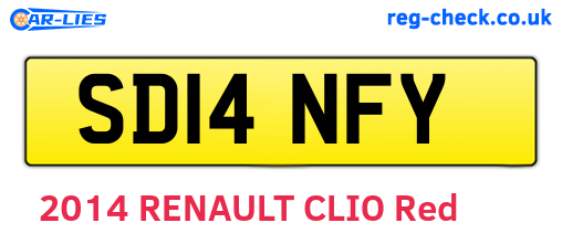 SD14NFY are the vehicle registration plates.