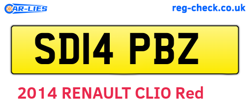 SD14PBZ are the vehicle registration plates.