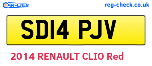 SD14PJV are the vehicle registration plates.