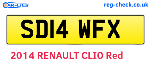 SD14WFX are the vehicle registration plates.
