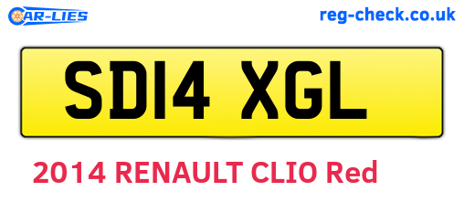 SD14XGL are the vehicle registration plates.
