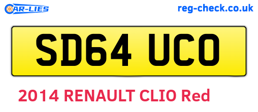 SD64UCO are the vehicle registration plates.