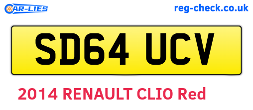 SD64UCV are the vehicle registration plates.