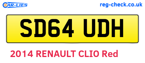 SD64UDH are the vehicle registration plates.