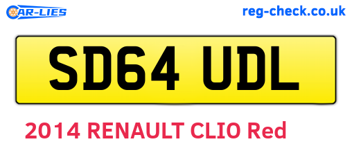 SD64UDL are the vehicle registration plates.