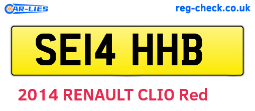 SE14HHB are the vehicle registration plates.
