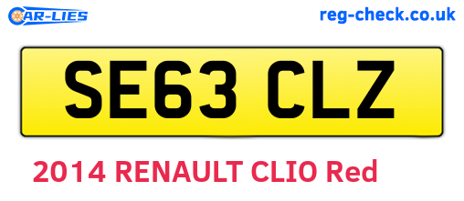 SE63CLZ are the vehicle registration plates.