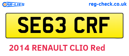 SE63CRF are the vehicle registration plates.