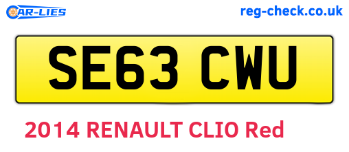 SE63CWU are the vehicle registration plates.