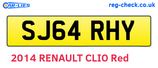 SJ64RHY are the vehicle registration plates.