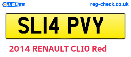 SL14PVY are the vehicle registration plates.