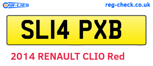 SL14PXB are the vehicle registration plates.