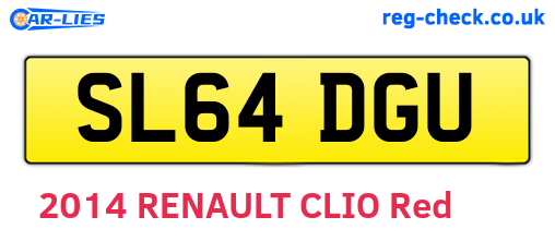 SL64DGU are the vehicle registration plates.