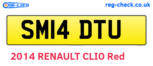 SM14DTU are the vehicle registration plates.