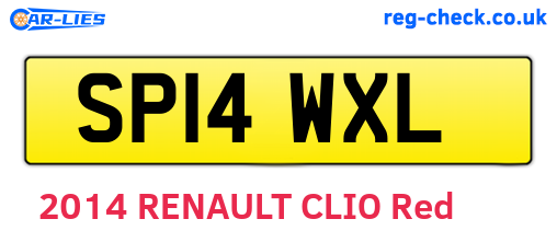 SP14WXL are the vehicle registration plates.