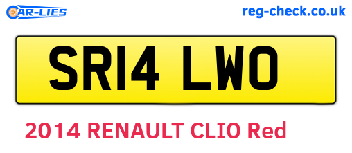SR14LWO are the vehicle registration plates.