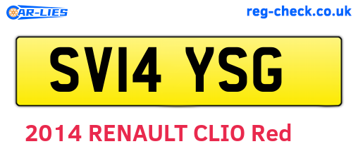 SV14YSG are the vehicle registration plates.