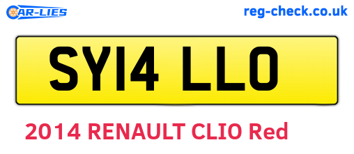 SY14LLO are the vehicle registration plates.