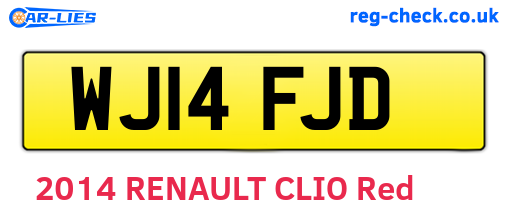 WJ14FJD are the vehicle registration plates.