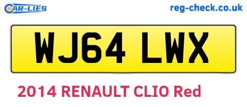 WJ64LWX are the vehicle registration plates.