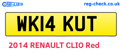 WK14KUT are the vehicle registration plates.