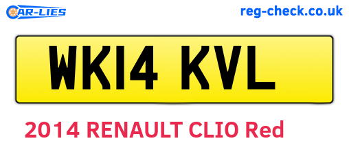 WK14KVL are the vehicle registration plates.